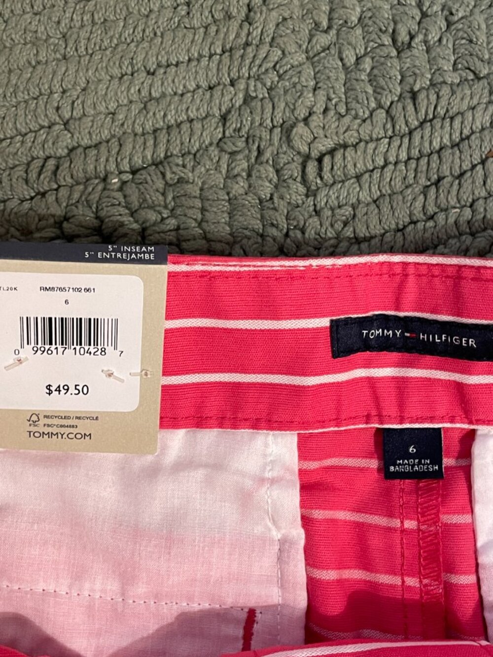 Tommy Hilfiger Nautical Stripe Shorts Size 6 NWT - Picture 5 of 5